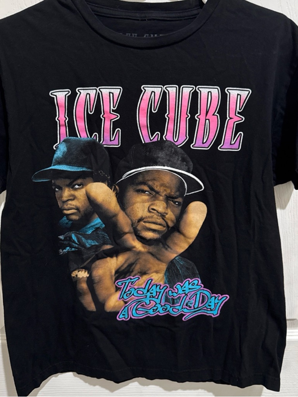 Ice Cube “Today Was a Good Day” Graphic Retro Rap Tee T-Shirt Men’s Medium Black